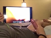 CUTE GUY MASTURBATING THEN CUMMING ALL OVER & LOUD ORGASM WITH CUMSHOTS!!