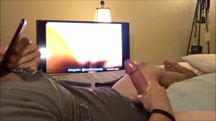 CUTE GUY MASTURBATING THEN CUMMING ALL OVER & LOUD ORGASM WITH CUMSHOTS!!