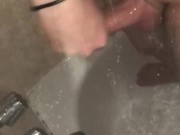 Cumming in the shower