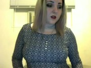 Strip Tease from chubby girl in dress 1/16