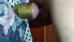 First Time Using Fleshlight with Amazingly Awesome, Huge Cumshot