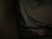 CUM HUNGRY LATINA STEPSIS CUM ON GLASSES 15/16