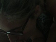 CUM HUNGRY LATINA STEPSIS CUM ON GLASSES 2/16