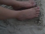 Feet in the sand