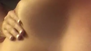 Horny slut plays with herself