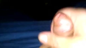 stroking my hard cock at work