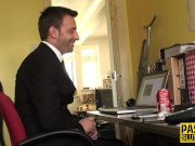 Real brit gags on cock 1/16