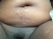 Ebony Stuffs Panties and Bullet into Pussy 11/16