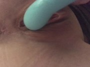 Gentle real orgasm while toying my fresh shaved pussy 3/16