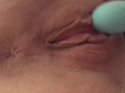 Gentle real orgasm while toying my fresh shaved pussy 6/16