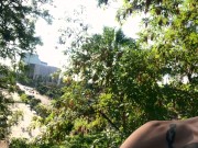 Kimber Veils strips down and fingers herself on the roof 12/16