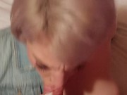 Wife turned on giving blowjob and getting facial 16/16