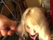 Nympho subslut Nora Barcelona fed cum after rough plowing 7/16