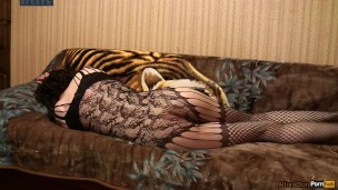 Crossdressers woke up and masturbated
