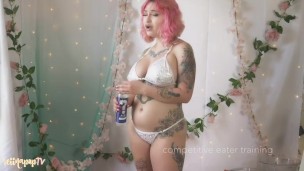 Competitive Eater Training in Bikini - PREVIEW full clip @ c4s.com/97977