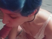 Milf eagerly sucks big cock