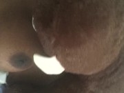One lucky teddy(pussy spreading, boobs, creamy) 11/16