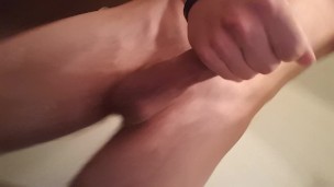 Playing with my big cock