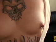 Inked subslut Orion Starr tormented before intense hammering 8/16