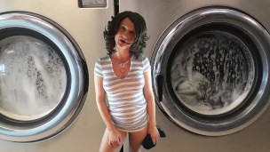 Just A Girl Doing Laundry
