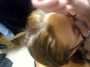 Bad School Girl Babygirl Deepthroat With Anal Plug Gets Cum On Glasses Facial 11/16