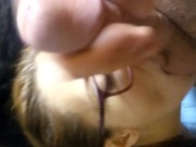 Bad School Girl Babygirl Deepthroat With Anal Plug Gets Cum On Glasses Facial 12/16