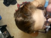 Bad School Girl Babygirl Deepthroat With Anal Plug Gets Cum On Glasses Facial 16/16