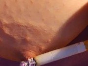 Smoking fetish nipple play vibe and ice 14/16