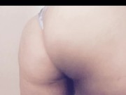 Curvy blonde in blue g string 2/16