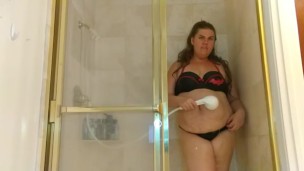 Chubby Girl Takes a Shower