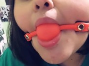 Gag Ball Babe - Screenshot 2 of 16 - Spit