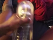 BBC Fast Stroking With Stroker - Screenshot 12 of 16 - Big Black Cock