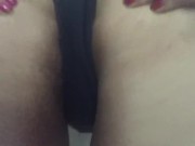 Curvy blonde booty shorts tease 13/16