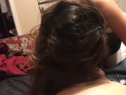 Ruined ejaculation, caught in the middle of sloppy blowjob 11/16