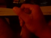 My dick pulsating with cum