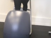 Big Ass in Tight See-Through Pants! at the Gym