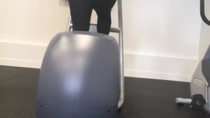 Big Ass in Tight See-Through Pants! at the Gym
