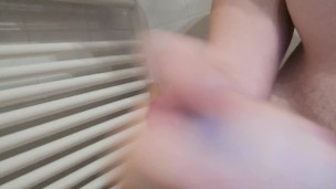 Stroking my hard cock until cumshot