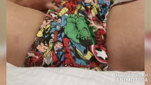 Shy, Tiny Dick FTM Trans Boy Plays With Toys and Cums in a Diaper.
