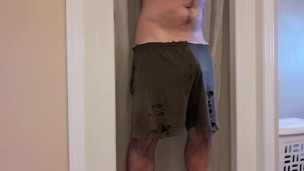 I go outside dressed like this with my wet cock swinging