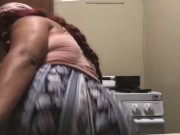 Fat Ass LightSkin twerking while cooking