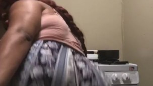 Fat Ass LightSkin twerking while cooking