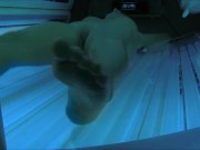 Chasity Merlow - Tanning. Hot big tits brunette dildo play 15/16