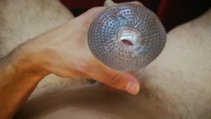 masturbation with the toy pussy , FLESHLIGHT