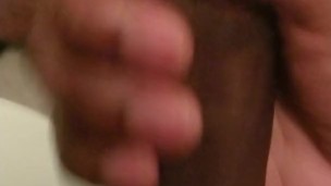 Watch me beat my dick until I nut in the bathroom