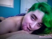 MILKING husdand with a Sloppy BJ and new HAIR! 8/16