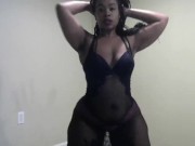 Ebony Period Panties with Pad in Black Fishnet Lingerie Dress - Cami Creams 4/16