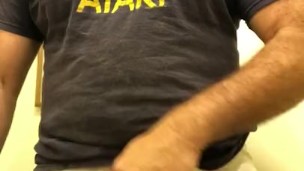 Horny Dad whips it out at work