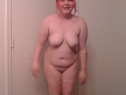 Natural chubby babe shows herself off for you. 9/16