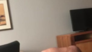 Huge cumshot on self